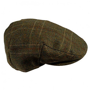 Crieff Cap olive country tweed