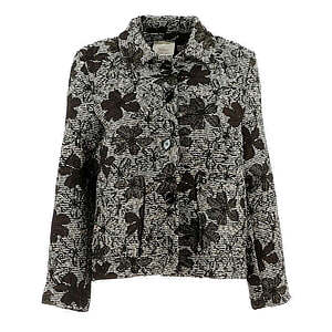 Dames Blazer Flowers Noir