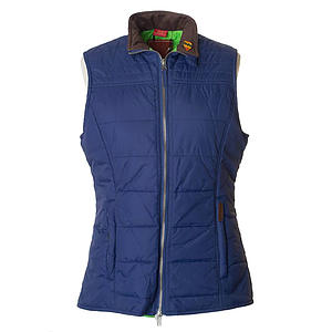 Dames Bodywarmer Quilt Gilet Blauw