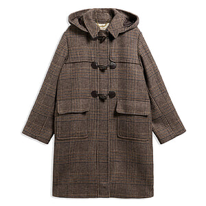 Dames Duffle Coat Melody Wool Prince of Wales
