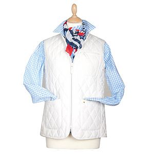 Dames Lichfield Slim quilted gilet white