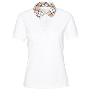 Dames Polo Malvern white/primrose