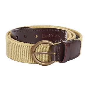 Dames Riem Leather Webbing Belt Sand