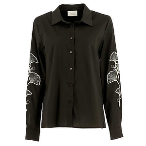 Damesblouse Vera met motief Marron Ecru