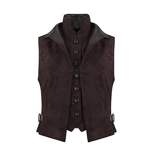 Damesgilet Double Waistcoat brown