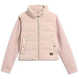 Damesjas Quilted Sweat Balaton Faux Velvet Nutmeg