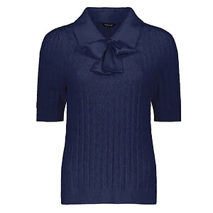Damestrui Cable Polo collar Navy