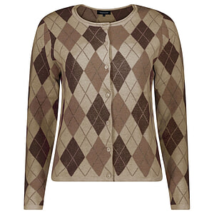 Damestrui Crew Neck Argyle Cornstalk mel