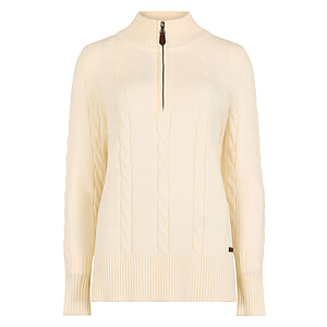 Damestrui half zip Burtonpoint Chalk
