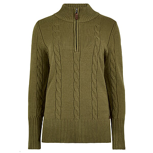 Damestrui half zip Burtonpoint Dusky Green