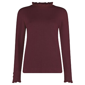 Damestrui Mock Neck Tawny Port