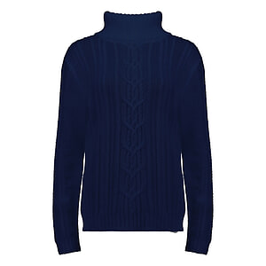 Damestrui turtle neck cable knit navy