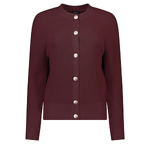 Damesvest Crew neck Tawny Port