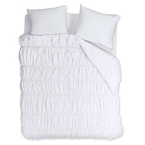 Dekbedovertrek Riviera Maison Ruffle White  Lits-Jumeaux