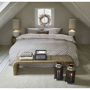 Dekbedovertrek Riviera Maison Woven naturel Tweepersoons