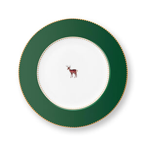 Dinerbord Love Birds Deer Dark Green 26.5 cm