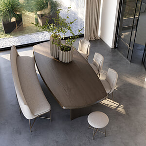Eettafel Tortona ovaal