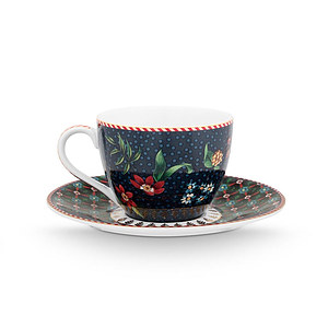 Espresso kop en schotel Berry Blues 120ml