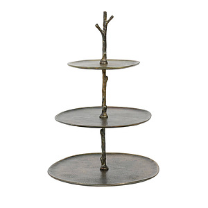 Etagere 3 laags Tresa goud