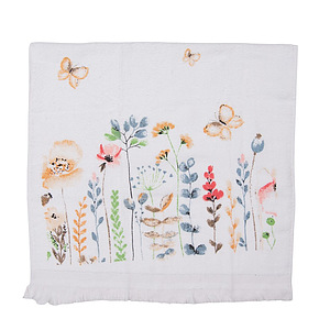 Gastendoekje wit bloemen