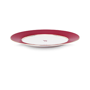 Gebaksbordje Love Birds Deer Dark Red 17 cm