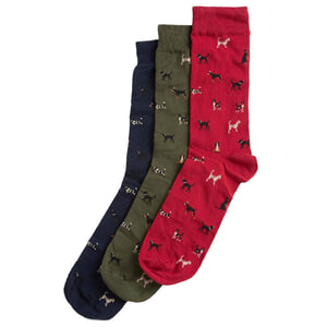 Giftbox sokken Dog Navy Red Green