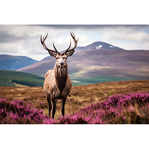 Glasschilderij Edelhert 120x80