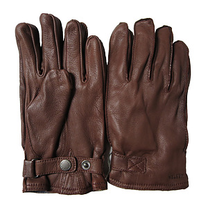 Handschoen deerskin wool terry chestnut