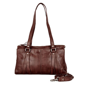 Handtas leer Christabelle Dk bruin
