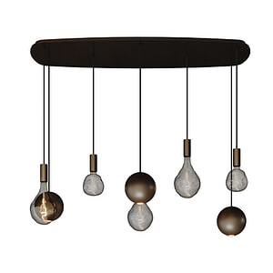 Hanglamp Gerace Deens ovaal Platinum