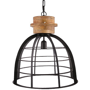 Hanglamp Ingmar black wood