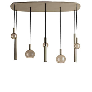 Hanglamp Riva deens ovaal quartz