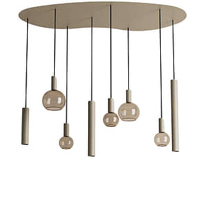 Hanglamp Riva organisch groot quartz