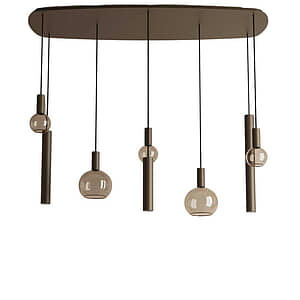 Hanglamp Riva deens ovaal platinum