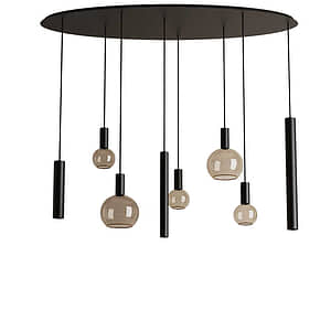 Hanglamp Riva ovaal zwart