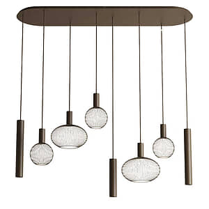 Hanglamp Riva plat ovaal platinum