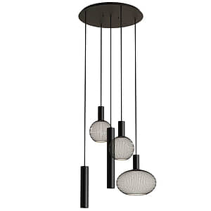 Hanglamp Riva rond zwart