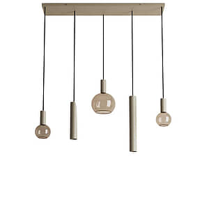 Hanglamp Riva recht kort quartz