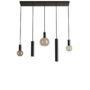 Hanglamp Riva recht kort zwart