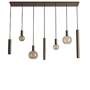 Hanglamp Riva recht platinum