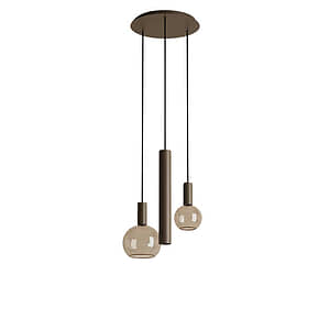 Hanglamp Riva rond 3 lichts platinum