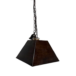 Hanglamp Vierkant Metaal Bruin L