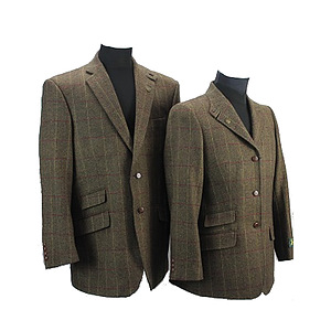 Heren Blazer Bark Tweed Brown