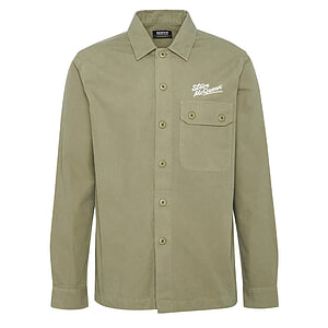 Heren Overshirt Morand Garment Dyed Bleached Olive