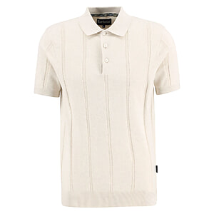 Heren Polo knitted Wellburn Oatmeal 