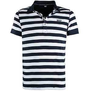 Herenpolo Per Blauw/ecru