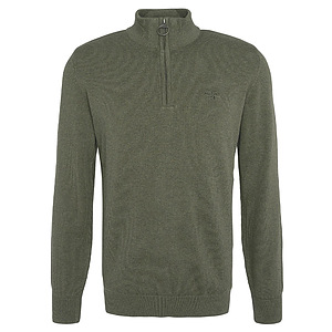 Herentrui Cotton half zip Olive Marl