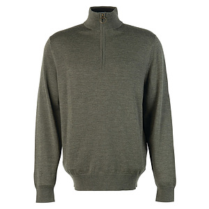 Herentrui Loyton Merino Half Zip Olive Marl