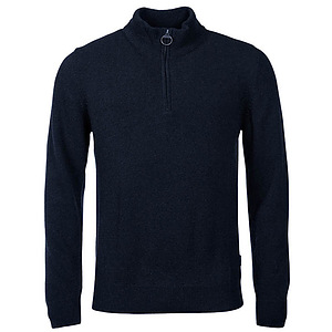 Herentrui Saltire knit half zip navy