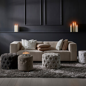 Hocker Opera Antique white